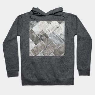 Gray Tile, weathered ceramic floor Hoodie